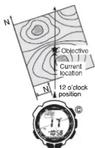 CASIO Pro Trek PRG-240-1ER - To determine the direction angle to an objective on a map and head in that direction - 1