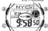 CASIO Radio Controlled WV-200DE-1AVER - To toggle a city code time between Standard Time and Daylight Saving Time - 1