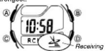CASIO Radio Controlled WV-58DE-1AVEF - About the Receiving Indicator - 1