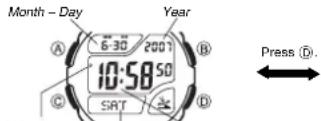 CASIO Radio Controlled WV-58DE-1AVEF - To display the Last Signal screen - 1