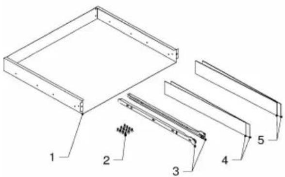 AEG PE 8038M - COMPONENTS FOR INSTALLING THE DRAWER - 1