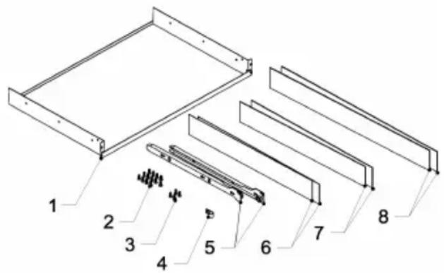 AEG PE 8038M - COMPONENTS FOR INSTALLING THE MACHINE - 1