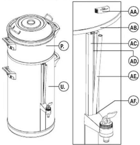 Bravilor Bonamat B10 W - Cleaning the gauge glass - 1