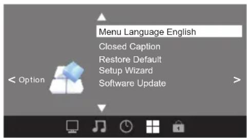 HAIER LE32F2220 - OPTION menu - 1