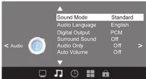 HAIER LE39F2280 - Menu AUDIO - 1