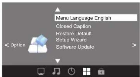 HAIER LE39F2280 - OPTION menu - 1