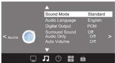 HAIER LE39F2280 - AUDIO menu - 1