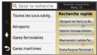 GARMIN nuvi 2408 - Recherche dans une catégorie - 1