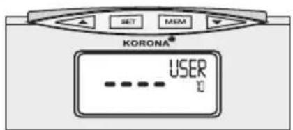 KORONA KFW 1303 - Setting user data - 6