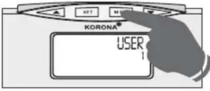 KORONA KFW 1303 - Benutzerdaten einstellen - 2