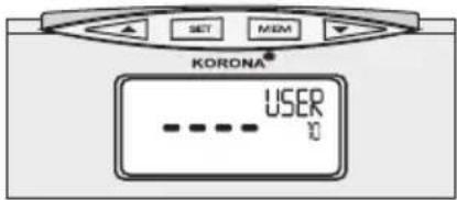 KORONA KFW 1303 - Ρύθμιση δεδομένων χρήστη - 8
