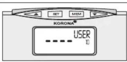 KORONA KFW 1303 - Réglage des données de l'utilisateur - 9