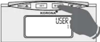 KORONA KFW 1303 - Ajuste de los datos de usuario - 3