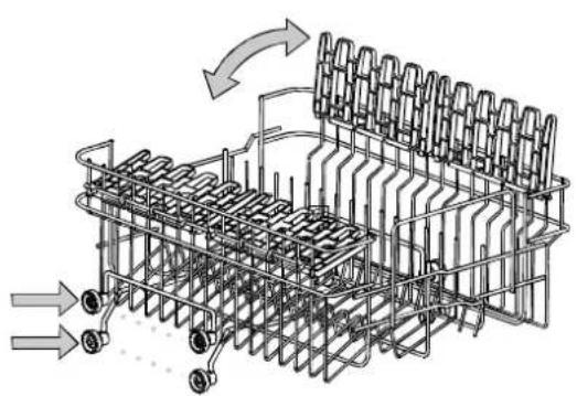 Ardo DW 45 AL - Adjusting the Upper Rack - 1