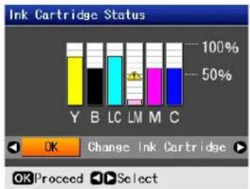 EPSON Stylus Photo R380 - Checking the Ink Cartridge Status - 1