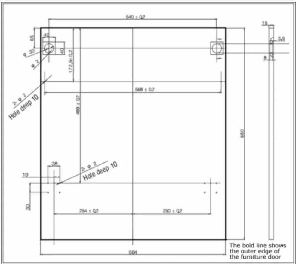 BAUMATIC BDW17 - Preparing and connecting the furniture door - 1