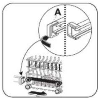 ZANUSSI ZDT 200 - Réglage de la hauteur du panier supérieur - 2