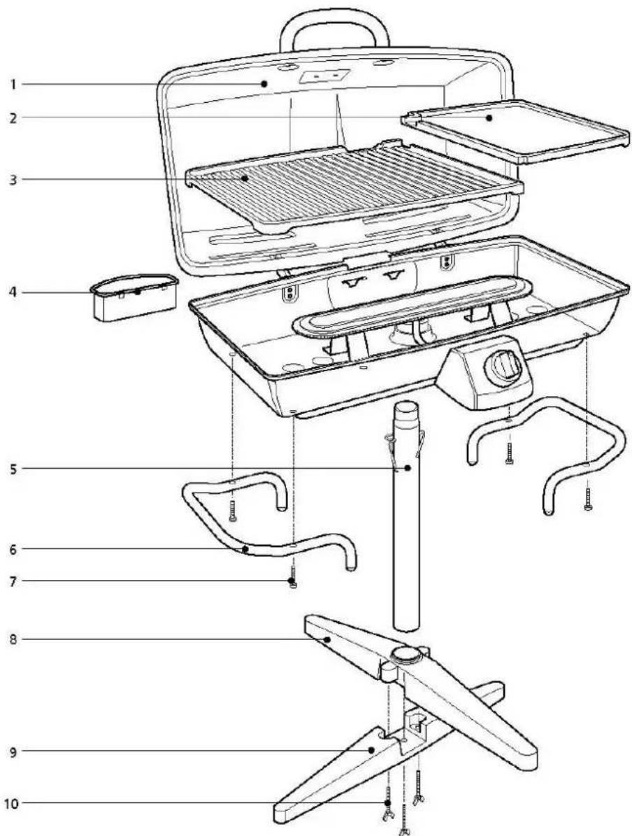 TRISTAR BQ-6333 - Grill Bestandteile - 1