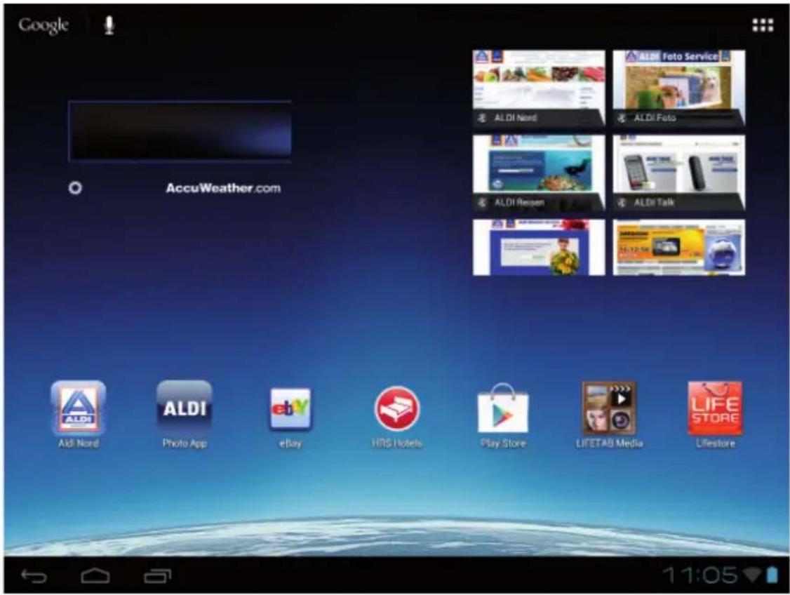 Google AccuWeather.com Aldi Nord ALDI Photo App eBay HRS Hotels Play Store LIFETAB Media LIFESTORE 11:05