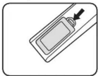 BENQ MS512H - Replacing the remote control batteries - 1