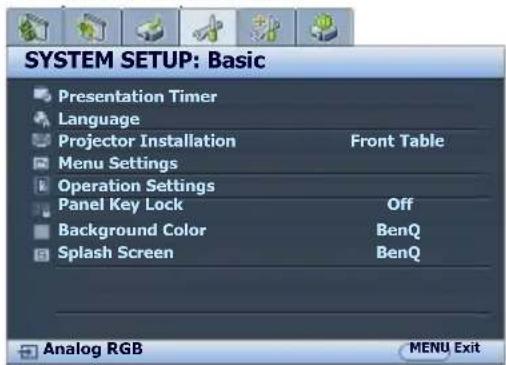 BENQ MS512H - Using the menus - 4