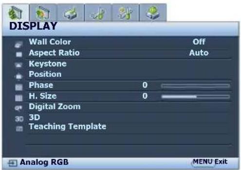 BENQ MS512H - Using the menus - 3