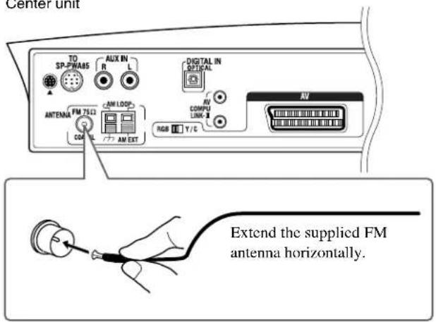 JVC TH-A55 - Connecting supplied FM antenna - 1