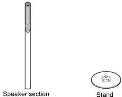 JVC TH-A55 - ■ Assembling the satellite speakers (TH-A85 only) - 1
