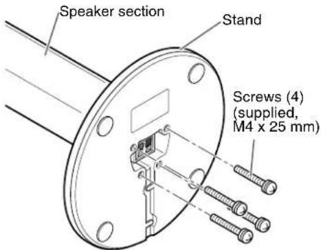 JVC TH-A55 - Fix the stand to the speaker section. - 1
