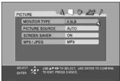 JVC TH-A55 - : Picture menu (PICTURE) (pg. 53) - 1