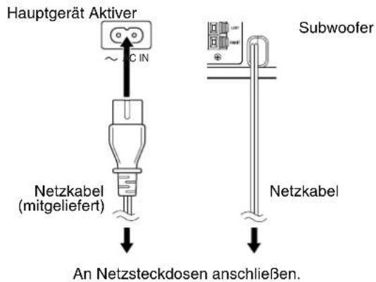 JVC TH-S9 - Anschließen des Netzkabels - 1