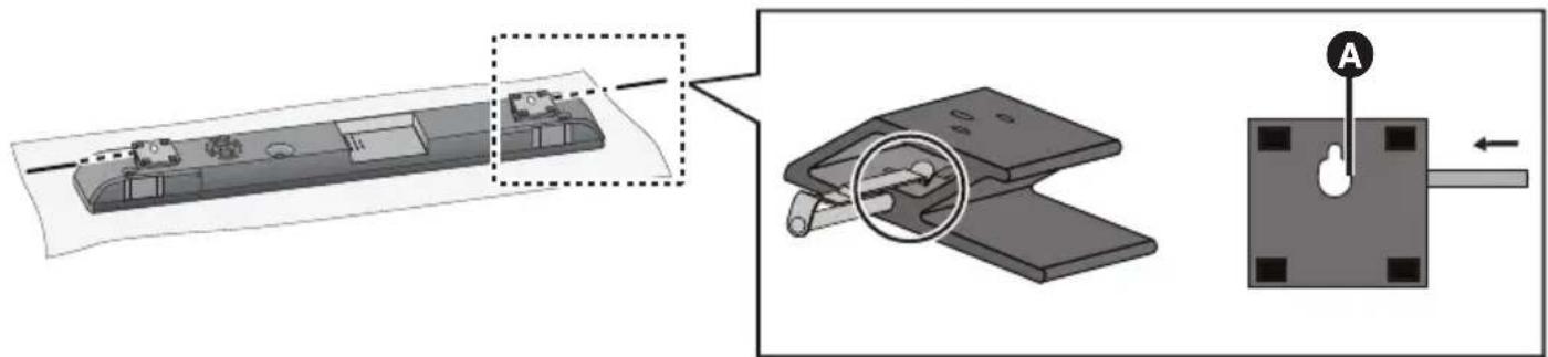 PANASONIC SC-HTB10 - Attach the lock pins into the wall mount bracket. - 1