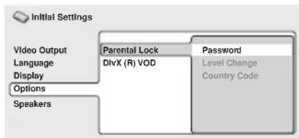 PIONEER DCS-370 - Select 'Password'. - 1