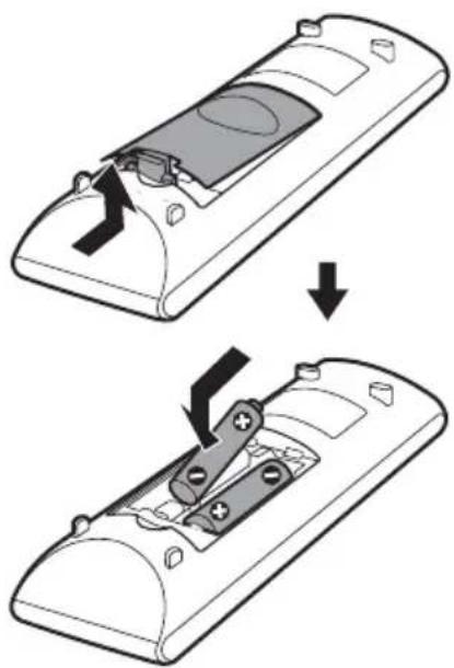 SONY DAV-TZ210 - To insert the batteries - 1