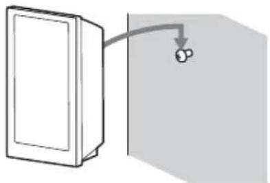 SONY DAV-TZ210 - Fasten the screws to the wall, then hang the speaker on the wall. - 3