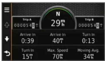 GARMIN nuvi 66LMT - Viewing the Trip Information Page - 1