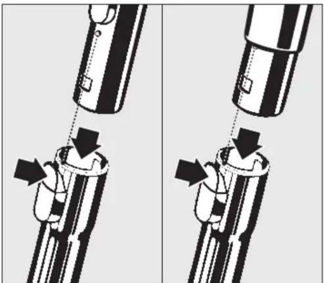 MIELE S 4282 - Connecting the handle to the suction tube - 1