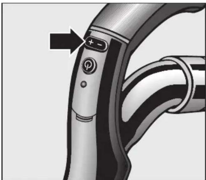 MIELE S 4282 - + / - controls on the handle (radio-operated) - 1