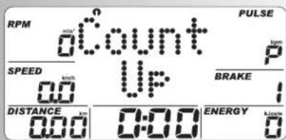 RPM SPEED DISTANCE PULSE up P BRAKE ENERGY 0:00 0:00 0:00