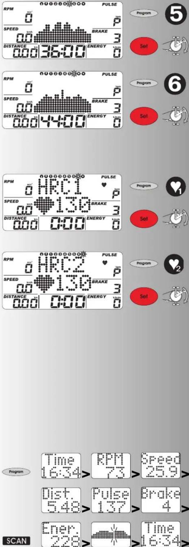 KETTLER Mondeo - b) Belastungsprofile (PROGRAM) "1" - "6" - 22
