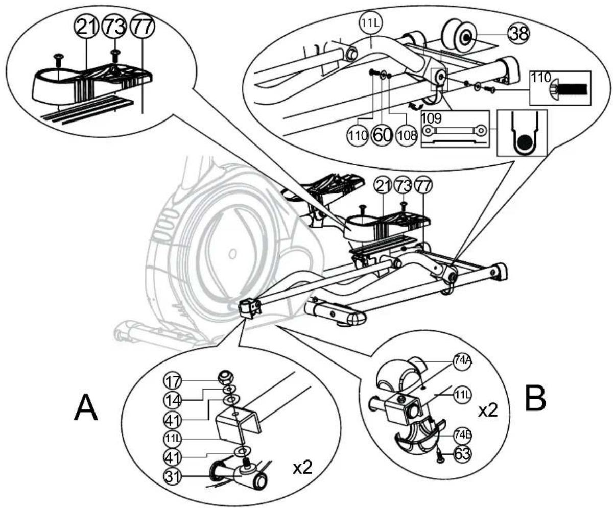 21 73 77 11L 38 110 110 60 108 109 21 73 77 A x2 B 17 14 41 11L 41 31 74A 11L x2 74B 63