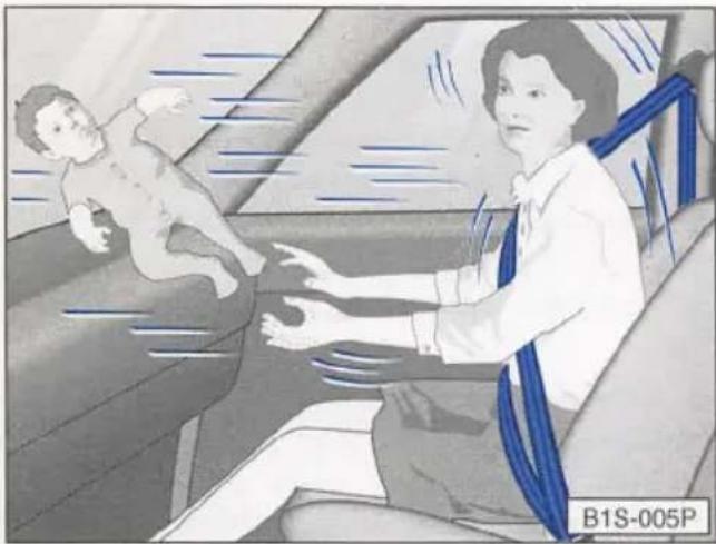 VOLKSWAGEN Golf (2005) - Child restraints on the front seat - important things to know - 1
