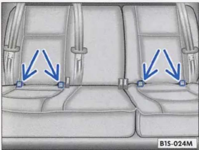 VOLKSWAGEN Golf (2005) - Guide Fixtures for Lower Anchorages - 1