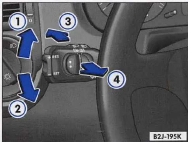 VOLKSWAGEN Golf (2005) - Turn signals / High beam lever - 1