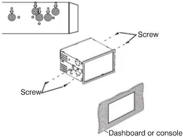 BOSS 865DBI - Installation using the screw holes on the side of the unit - 1