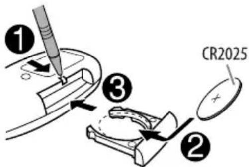 JVC KD-BT11EE - Installing the lithium coin battery (CR2025) - 1