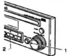 Technical diagram of a device with labeled parts, showing mechanical components and directional arrows