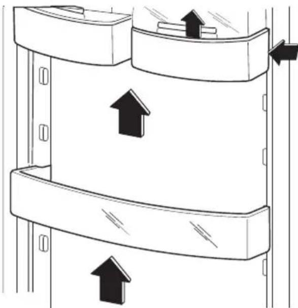 Küppersbusch IKE 318-8 - Positioning the door shelves - 1