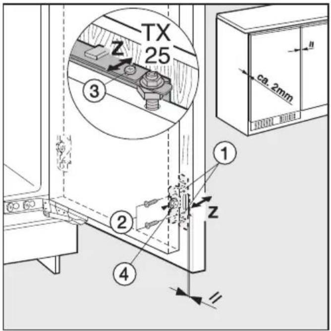 MIELE KFN 9755 iDE - Securing the appliance in the niche - 6