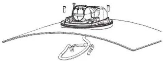 AXIS M3114-R M12 - Montaggio su superficie piatta con un adattatore - 2